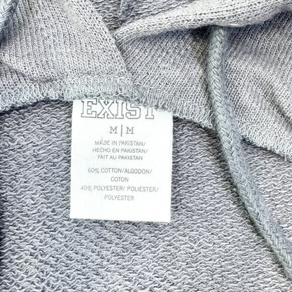 EXIST Grey Keyhole Crop Hoodie - Size Medium - Picture 5 of 6